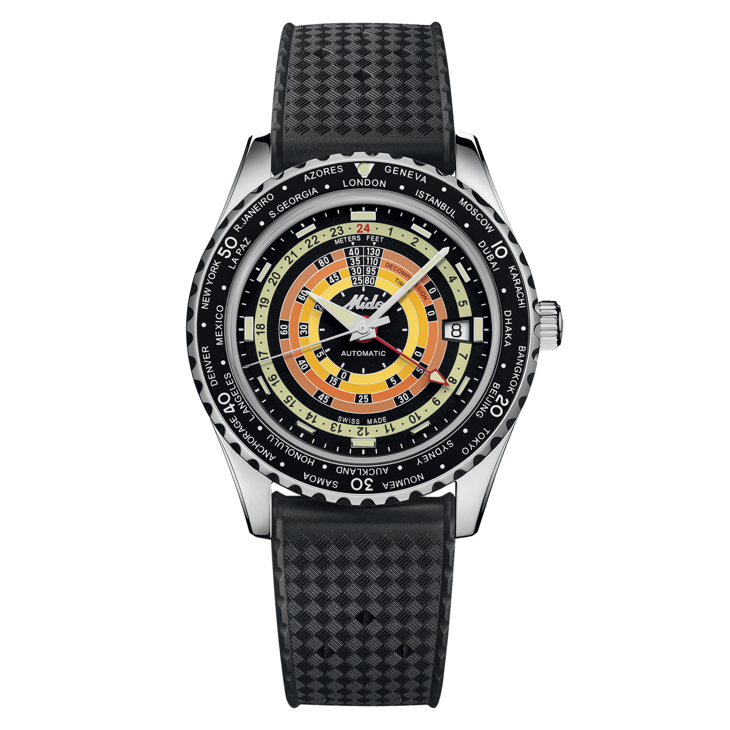 MIDO OCEAN STAR DECOMPRESSION WORLDTIMER M026.829.17.051.00 SPECIAL EDITION (1 EXTRA STRAP)